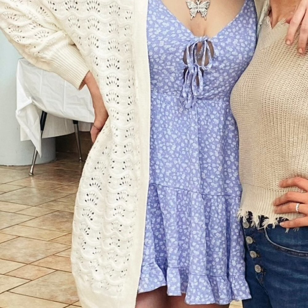 Garage Dress / Floral/ Blue, White / Sundress